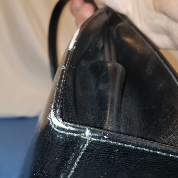 RARE Vintage 60's Gucci Kelly Handbag w/Lapis Lazuli Beads - Picture 5 of 16